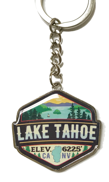 Souvenir Keychain Tahoe Emerald Bay Diamond Merit Badge, Lake Tahoe