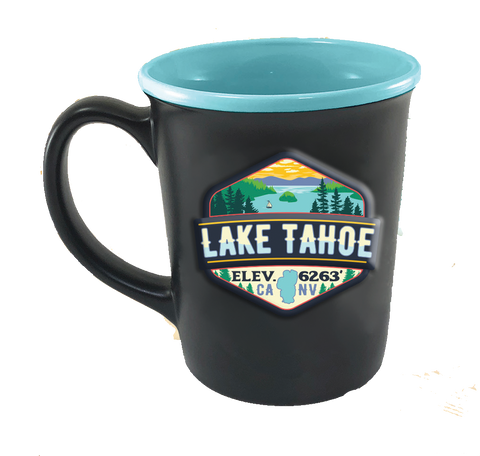 Souvenir Mug Merit Badge Lake Tahoe, 20oz