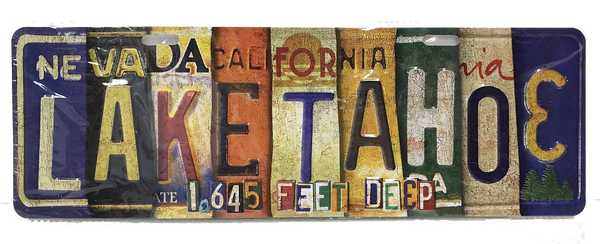 Souvenir Magnet License Plate Art Lake Tahoe