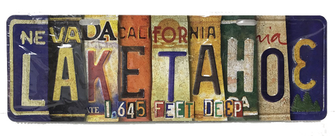 Souvenir Magnet License Plate Art Lake Tahoe