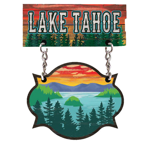 Souvenir Magnet Emerald Bay Swing Sign, Lake Tahoe