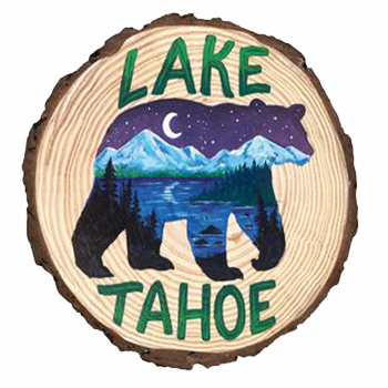Souvenir Magnet Painted Bear-Metal Lake Tahoe Magnet