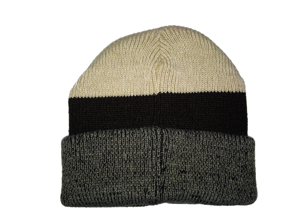 Winter-Hats Men's Tri-Color Cuffed Hat