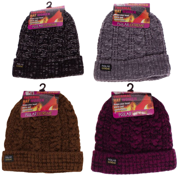 Winter-Hats Ladies Polar Extreme Marled Thermal Cuff Hat