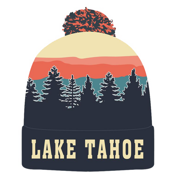 Winter-Hats Adult Pom,Bear, Bear 2, Boarder, Emerald Bay, Flower, Groovy, Mountain, Mountain 2, Star, Tree, Wave, Lake Tahoe