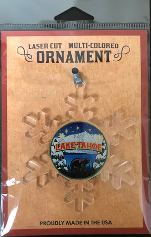 Souvenir Ornament Snow Flake Acrylic Lake Tahoe