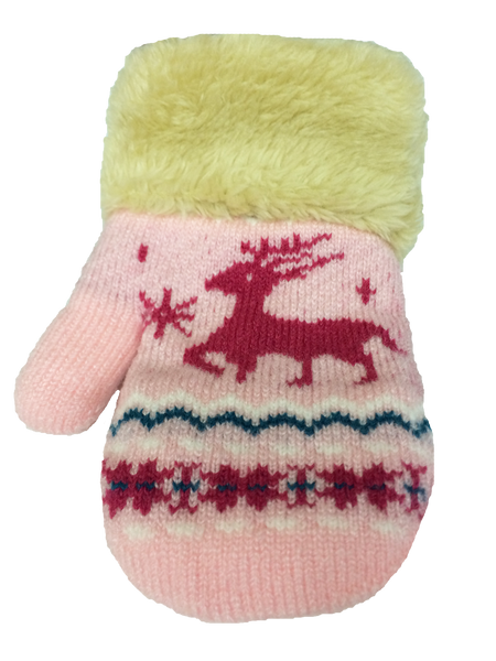 Winter Gloves-Mitten Infant-Toddler Fashion Knit Embroidered Mittens