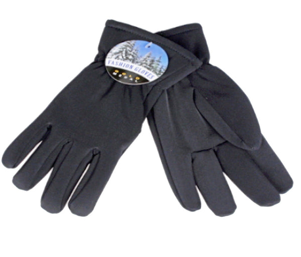 Winter Gloves-Ladies Feather Lined Stretch Glove, Black