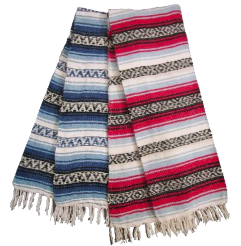 Beach and Boat Gear Beach Blanket Woven Fringe Festive Stripe