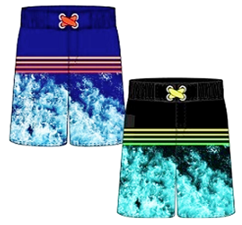Swimwear Boys Sz 4-7 Water Dipped Swim Trunks, Size 4-7
