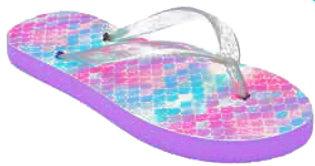 Sandals Girls Flip Flop Rainbow Glitter Sandal Blue Fuchsia