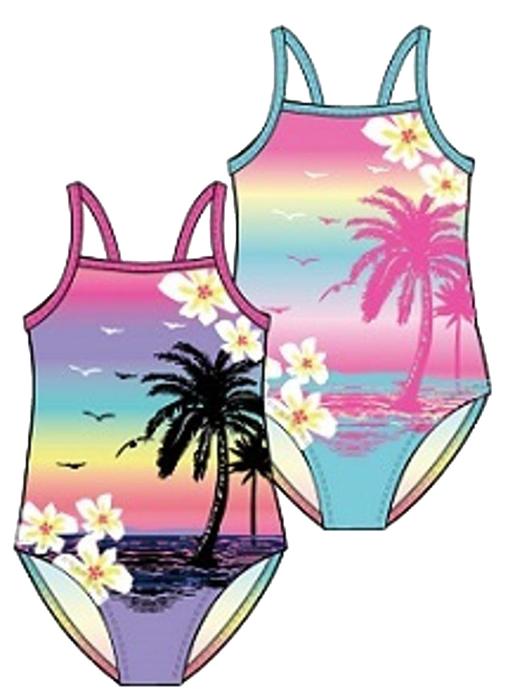 Swimwear Girls Sz 7-16 Sunset Tropics Swimsuit, Size 7-16 - Wholesale  Resort Accessories