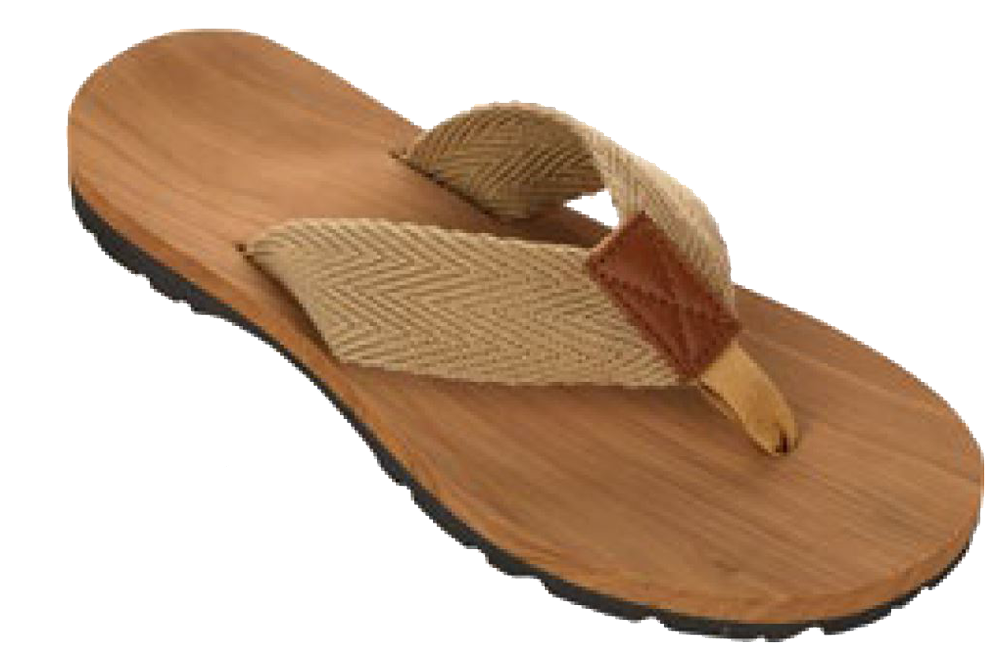 Sandals Mens Flip Flop Woven Wood Grain Sandal