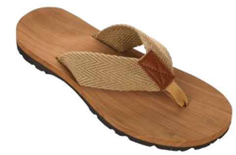Sandals Mens Flip Flop Woven Wood Grain Sandal