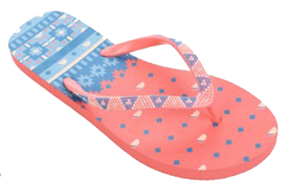 Sandals Ladies Flip Flop Beaded Designer Heal Sandal Blue Coral