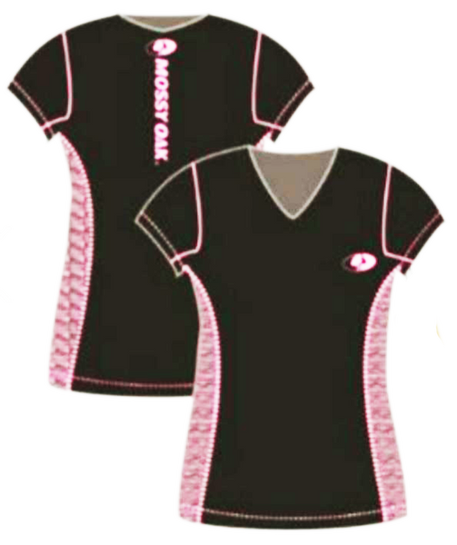 Swimwear Ladies Surf & Board Shirt Flag, Side Stripe-Water Print, Performance, UPF 50+