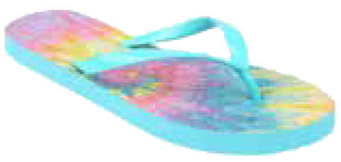 Sandals Girls Flip Flop Fun Bright Tye Dye Fashion Sandal, Mint